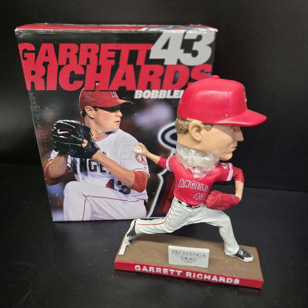 MLB Bobblehead Los Angeles Angels Red Garrett Richards 43 Pitcher Collectible
